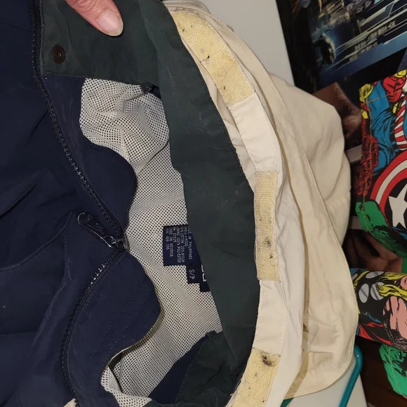 Nautica Colorblock Windbreaker Jacket - Navy & Forest Green Y2k 90s Small - Picture 8 of 10